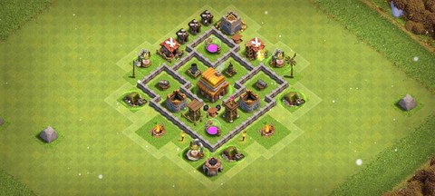 部落冲突4本怎么布阵[图1]